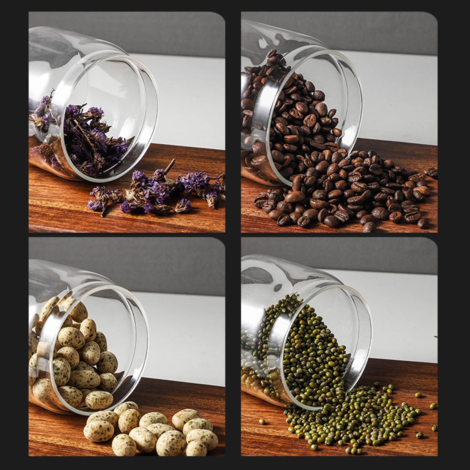 Dry Food Snacks - Transparent Glass Vacuum Food Storage Canister