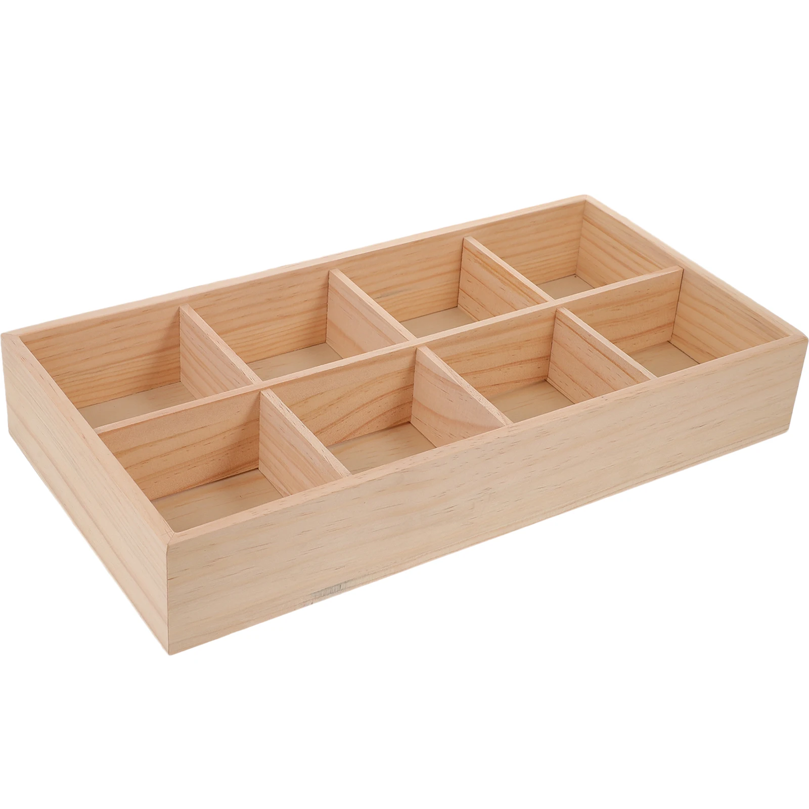 1pc Wooden Divided Storage Box - огляд і ціна Food Snacks Packets