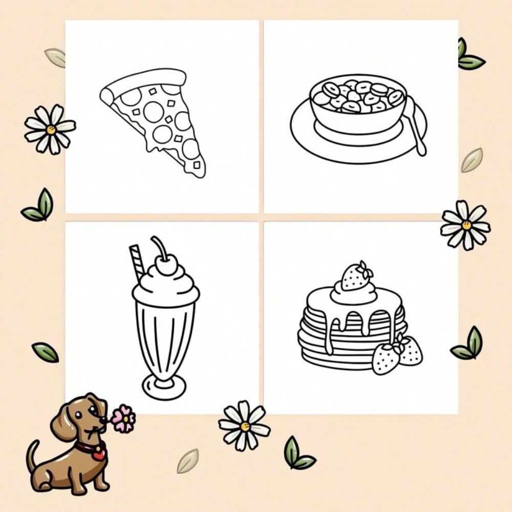 Food and Snacks Coloring Book  - огляд і ціна Food And Snacks Coloring Book