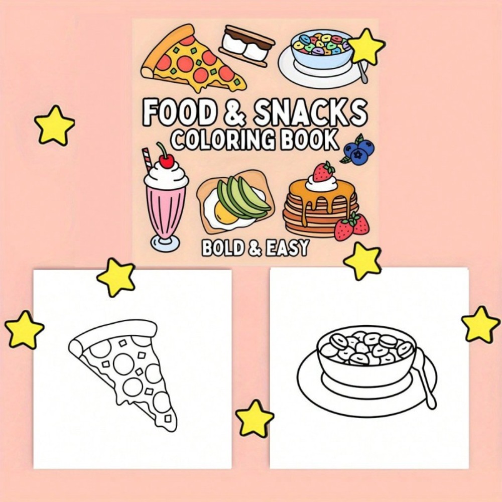 Food and Snacks Coloring Book  - огляд і ціна Food And Snacks Coloring Book