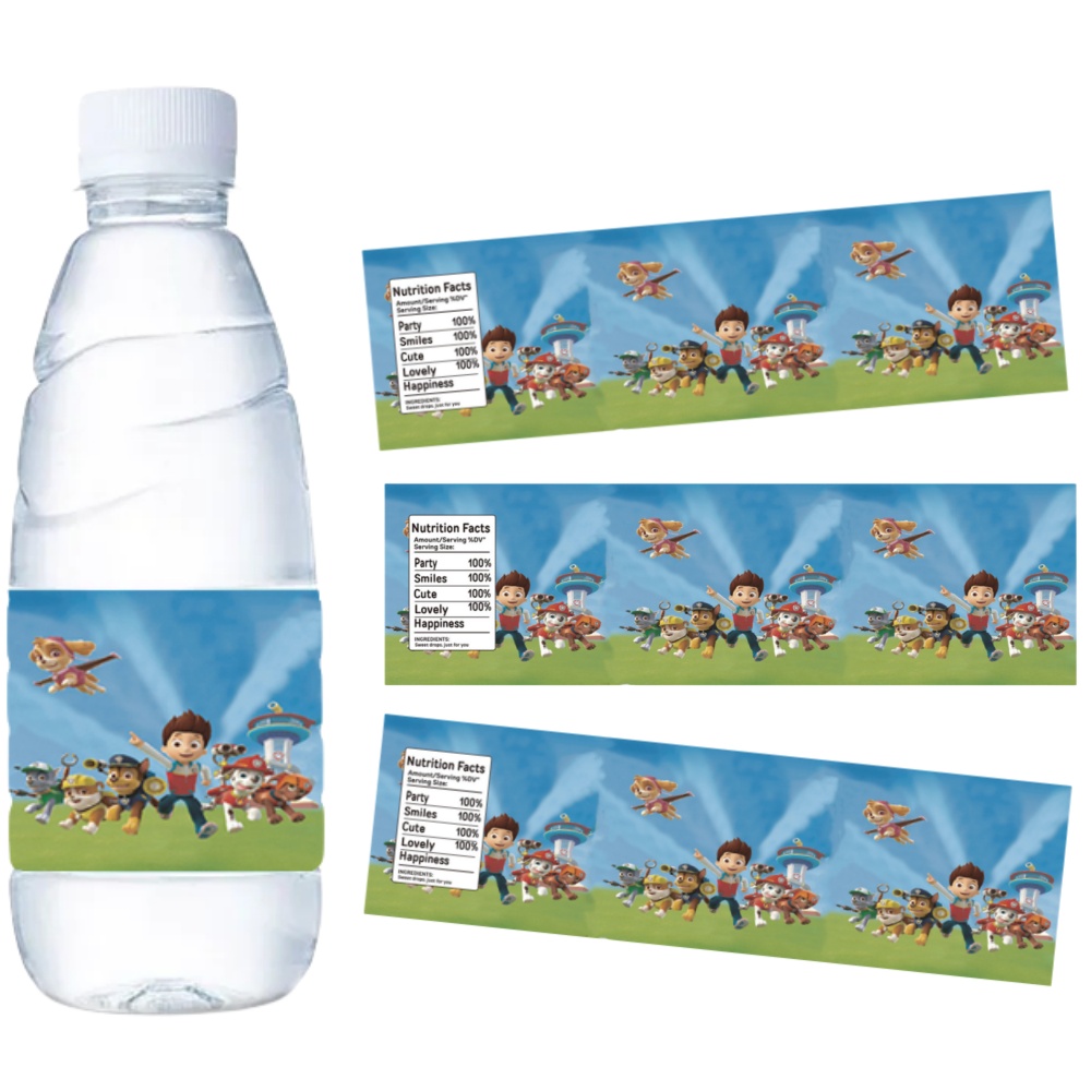 Paw Patrol Water Bottle Labels - огляд і ціна Candy Sour Strip